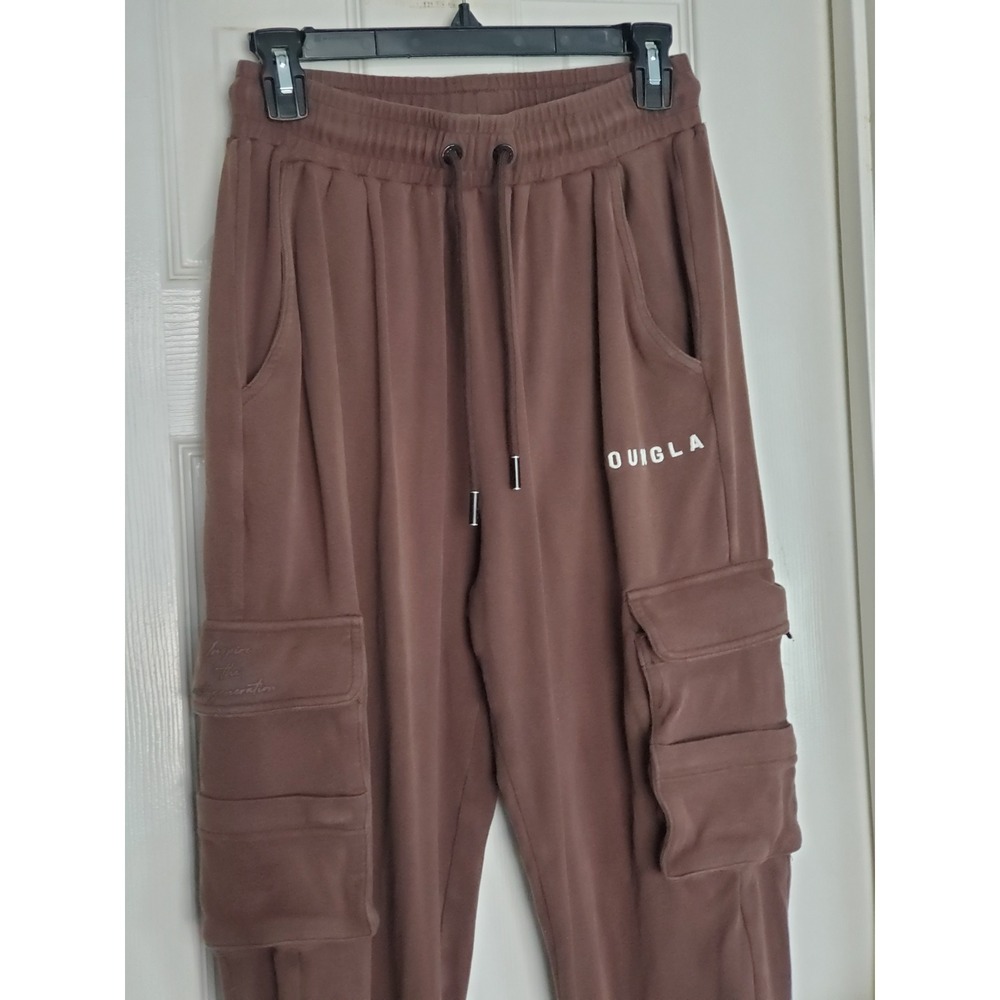 YoungLA Cargo Sweatpants Chocolate Brown Jogger Gym Streetwear Utility Pockets M